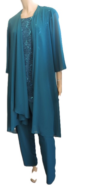 Layla Jones Pant Suit (Navy, Sapphire (Teal), Emerald or Mulberry)