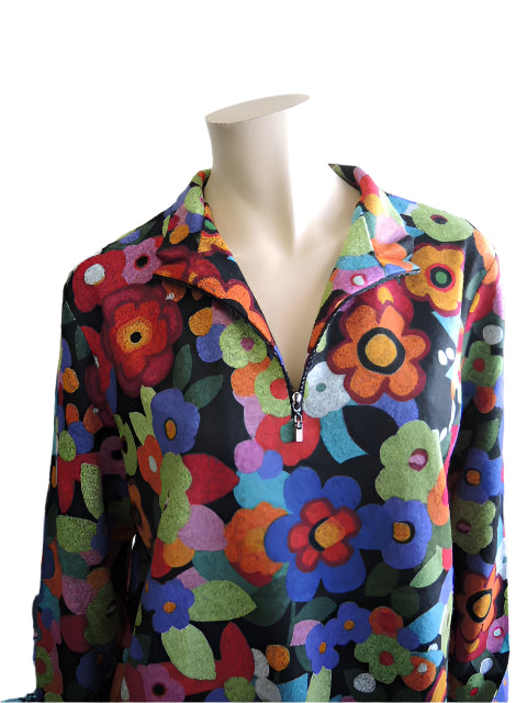 LS Collection Zip Neck Top