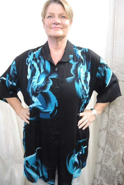Plusss Crinkle Rayon Shirt