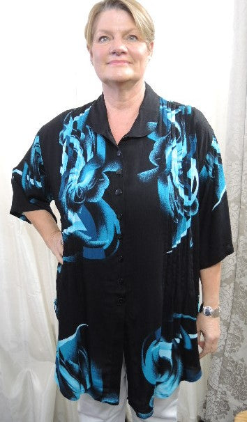 Plusss Crinkle Rayon Shirt