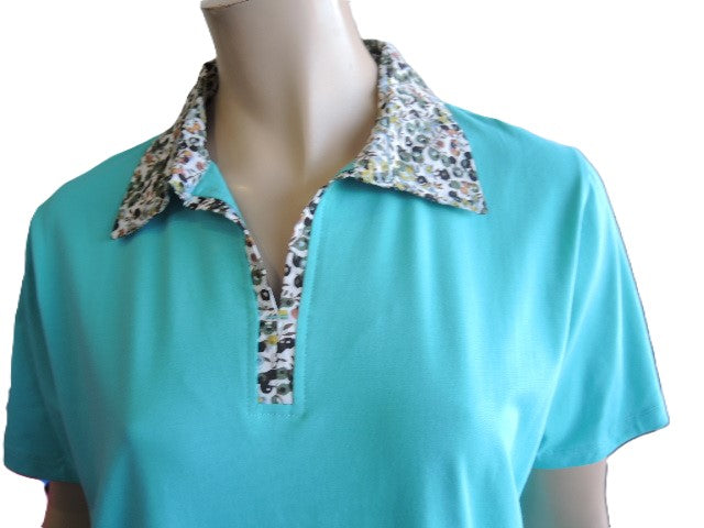 Renoma Floral Collar Polo Top (Many Colours)