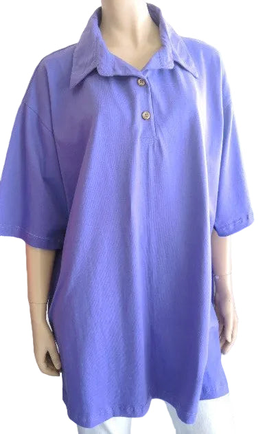 Plusss Stretch Cotton Polo Top (Many Colours)
