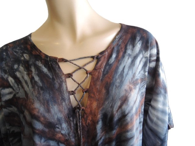 Tie Dyed Short Kaftan Top (Many Colours)
