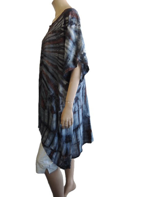 Tie Dyed Short Kaftan Top (Many Colours)