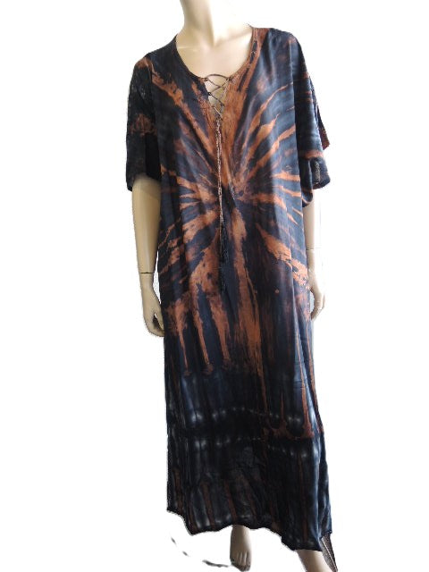 Long Tie Dyed Kaftan