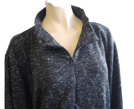 Party Girl Stretch Zip Neck Top (Teal Charcoal, Rust)