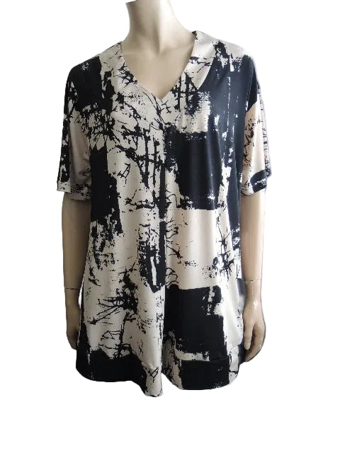 Shelz Flattering V neck Top