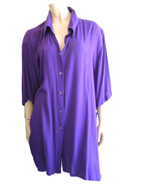 Plusss Crinkle Rayon Shirt