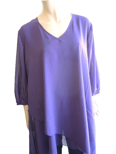 OPM Chiffon Overlay Tunic (4 Colours)