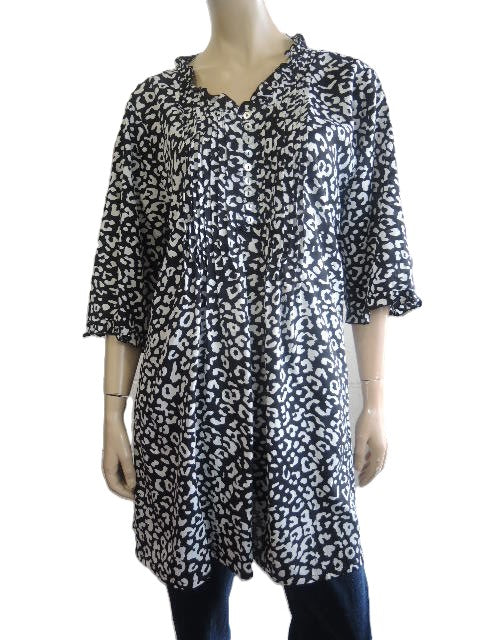 Plusss Flattering Rayon Pintuck Blouse