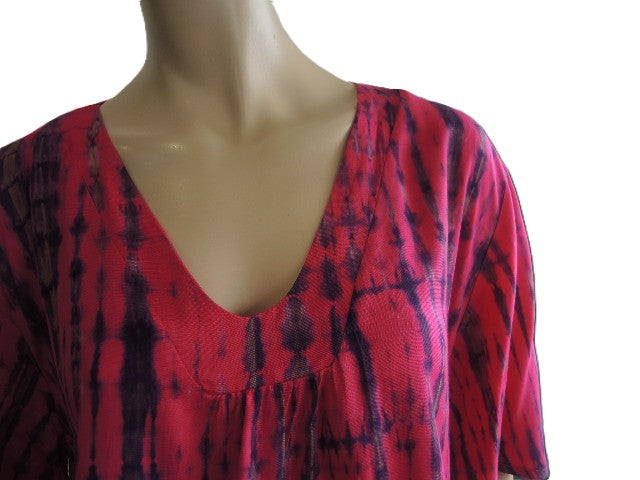 Plusss Gathered Front V Neck Top