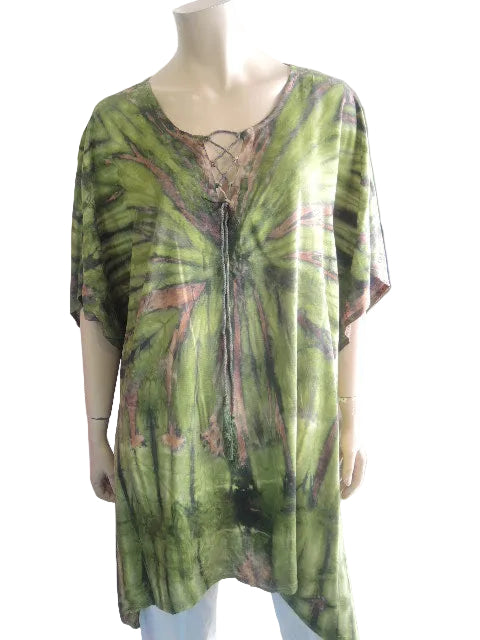 Tie Dyed Short Kaftan Top