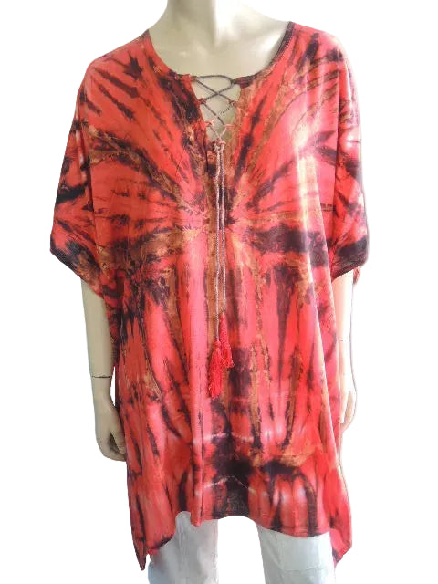 Tie Dyed Short Kaftan Top