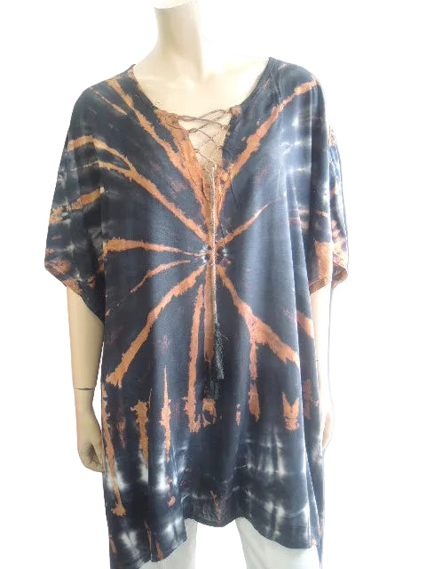Tie Dyed Short Kaftan Top