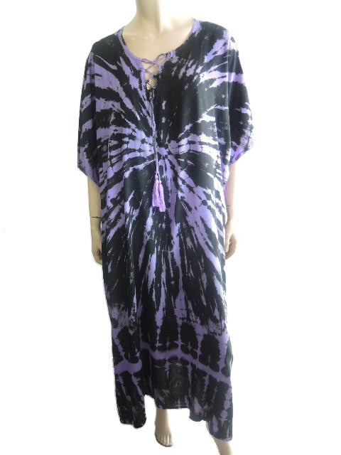 Long Tie Dyed Rayon Kaftan