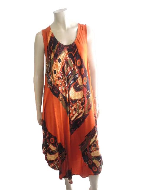 Crinkle Rayon Sleeveless Dress (up to size 18)