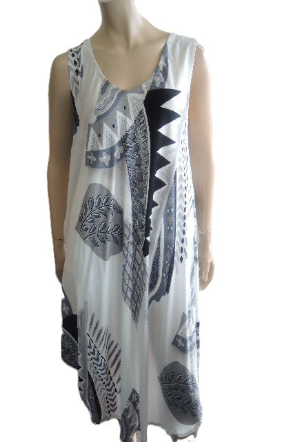 Crinkle Rayon Sleeveless Dress (up to size 18)