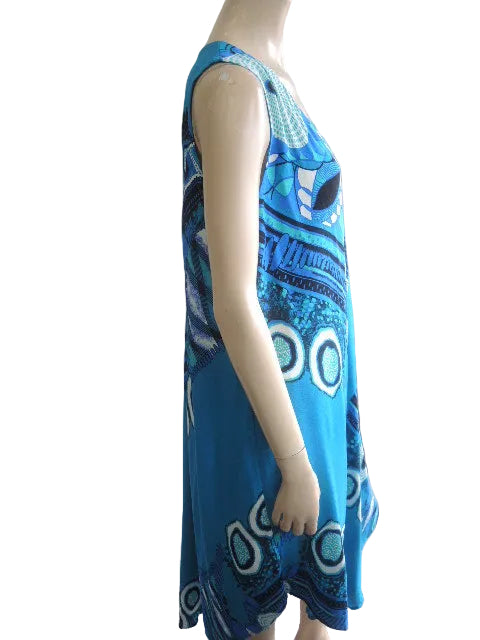 Crinkle Rayon Sleeveless Dress (up to size 18)