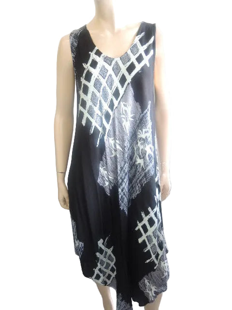 Crinkle Rayon Sleeveless Dress