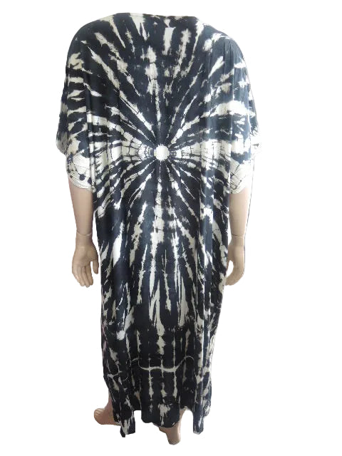 Long Tie Dyed Rayon Kaftan