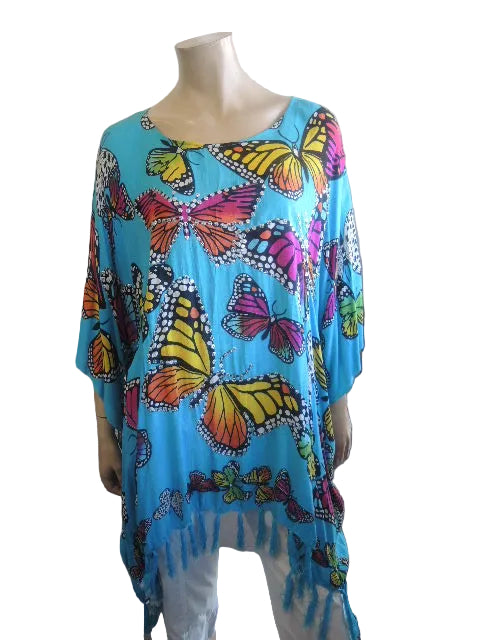 Butterfly Design Kaftan Style Top (3 Colours)