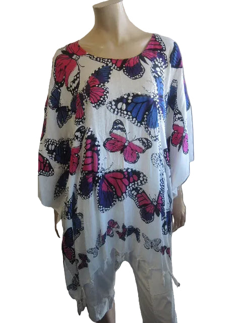 Butterfly Design Kaftan Style Top