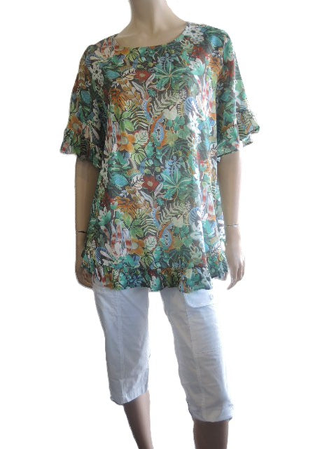 Renoma Organic Cotton Frilled Hem Top