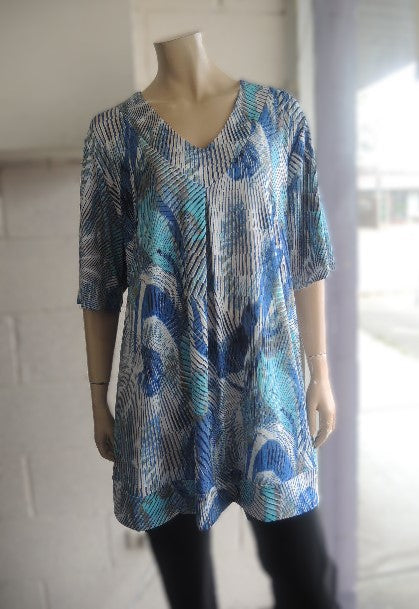 Shelz Pleat Front Swing Style Top