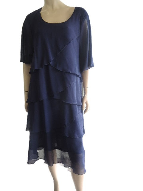 Vivid Layered Chiffon Dress (Many Colours)