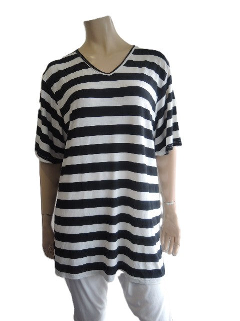Cafe Striped Stretch Top