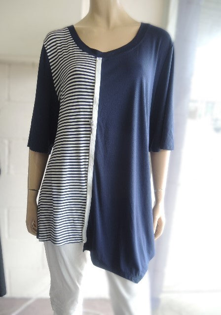 Black Apple Stretch Top