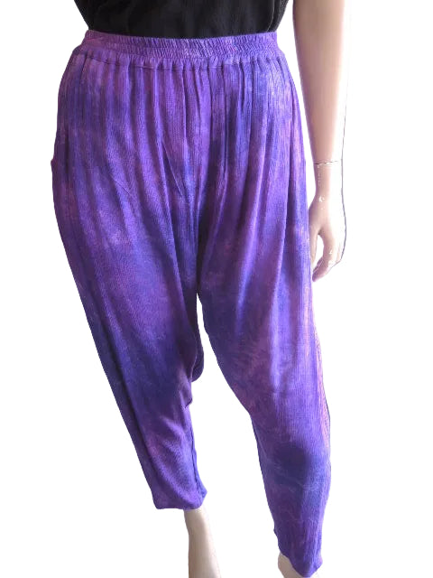 Kita Ku Purple Crinkle Rayon Pants