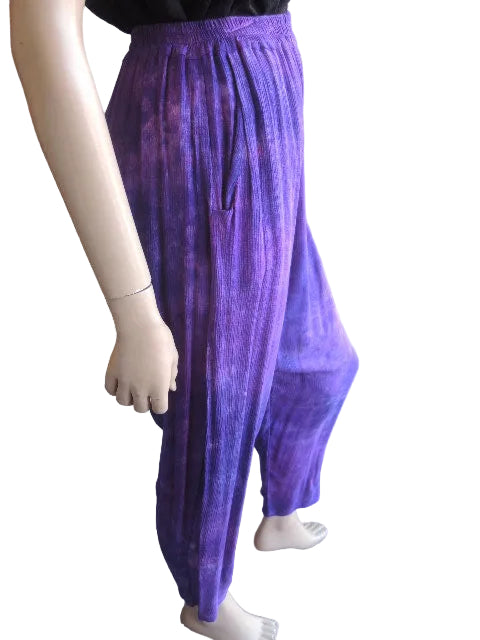 Kita Ku Purple Crinkle Rayon Pants