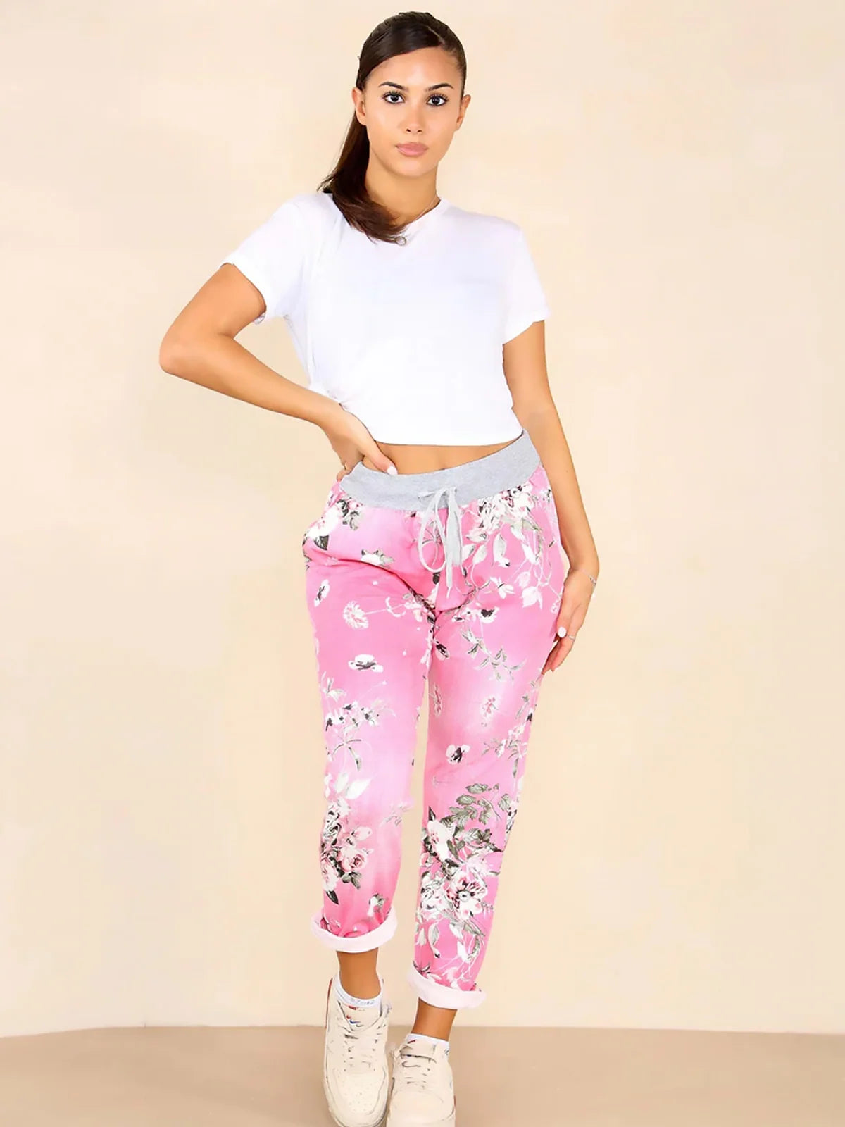 Italian Printed Stretch Cotton Jogger