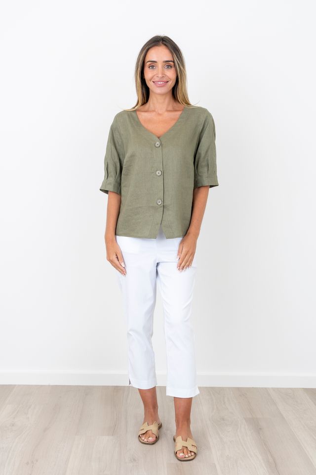 Maglia Linen Top (Coffee only)
