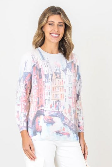 Bromley Soft Knit Printed Pullover