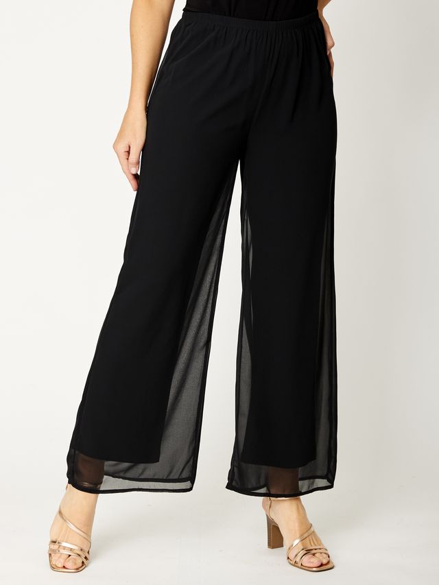 Cordelia St Chiffon Pants (Black and Navy)