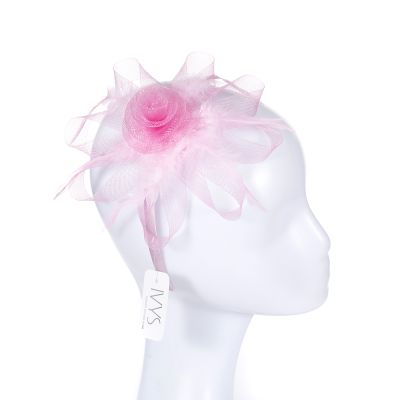 Pretty Tulle and Feather Fascinator (Red, Pink or Black)