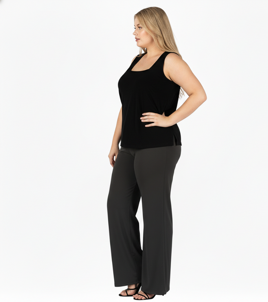 RTM Wider Leg Soft Knit Pants (Black, Navy or Charcoal)
