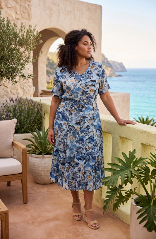 Orientique Godet Style Dress
