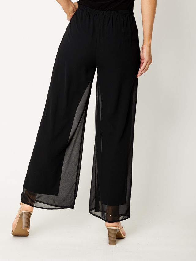 Cordelia St Chiffon Pants (Black and Navy)