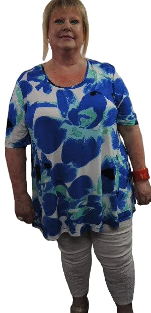 Shelz V neck Stretch Top
