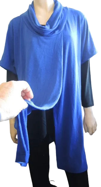 Split Front Warmer Feel Sleeveless Top