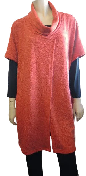 Split Front Warmer Feel Sleeveless Top
