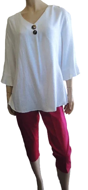 Swish Cotton Blend Stretch Pants (Hot Pink or Royal Blue)