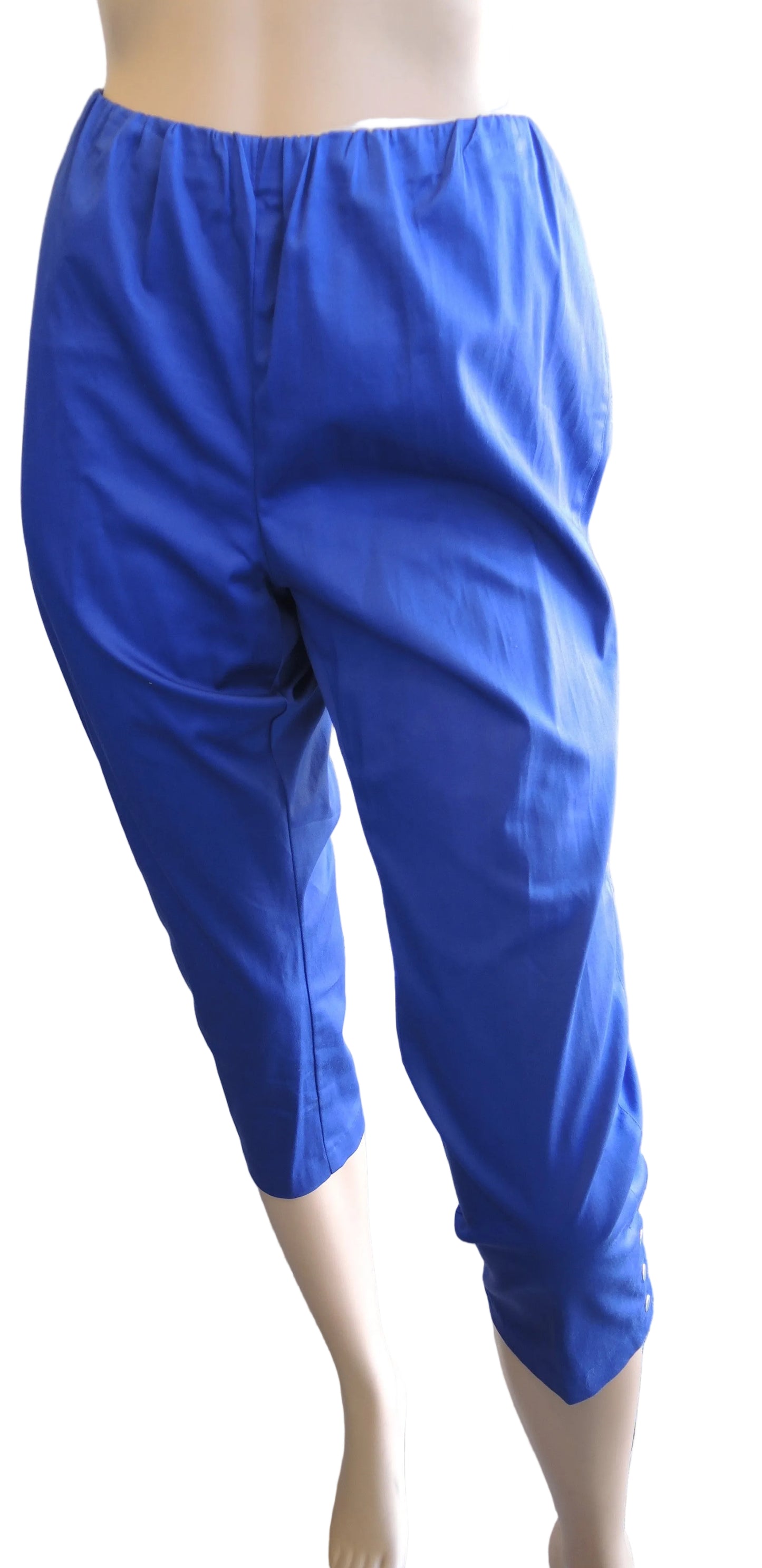 Swish Cotton Blend Stretch Pants (Hot Pink or Royal Blue)