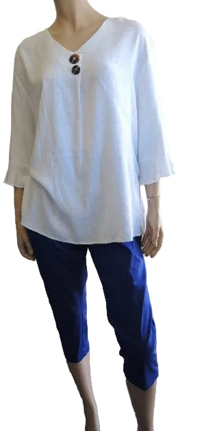 Swish Cotton Blend Stretch Pants (Hot Pink or Royal Blue)