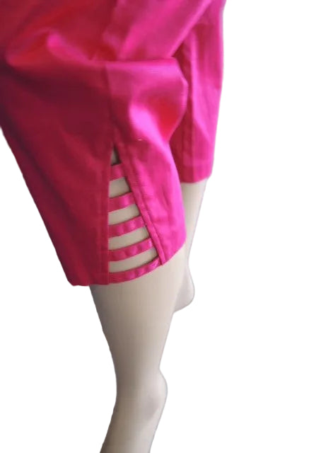 Swish Cotton Blend Stretch 3/4 Pant (Pink or Blue)